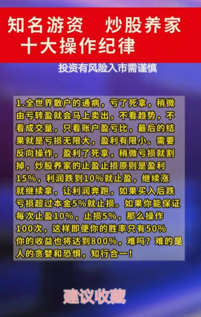 炒股想存活？这18条纪律比技术重要，关乎乐赚炒股盈亏