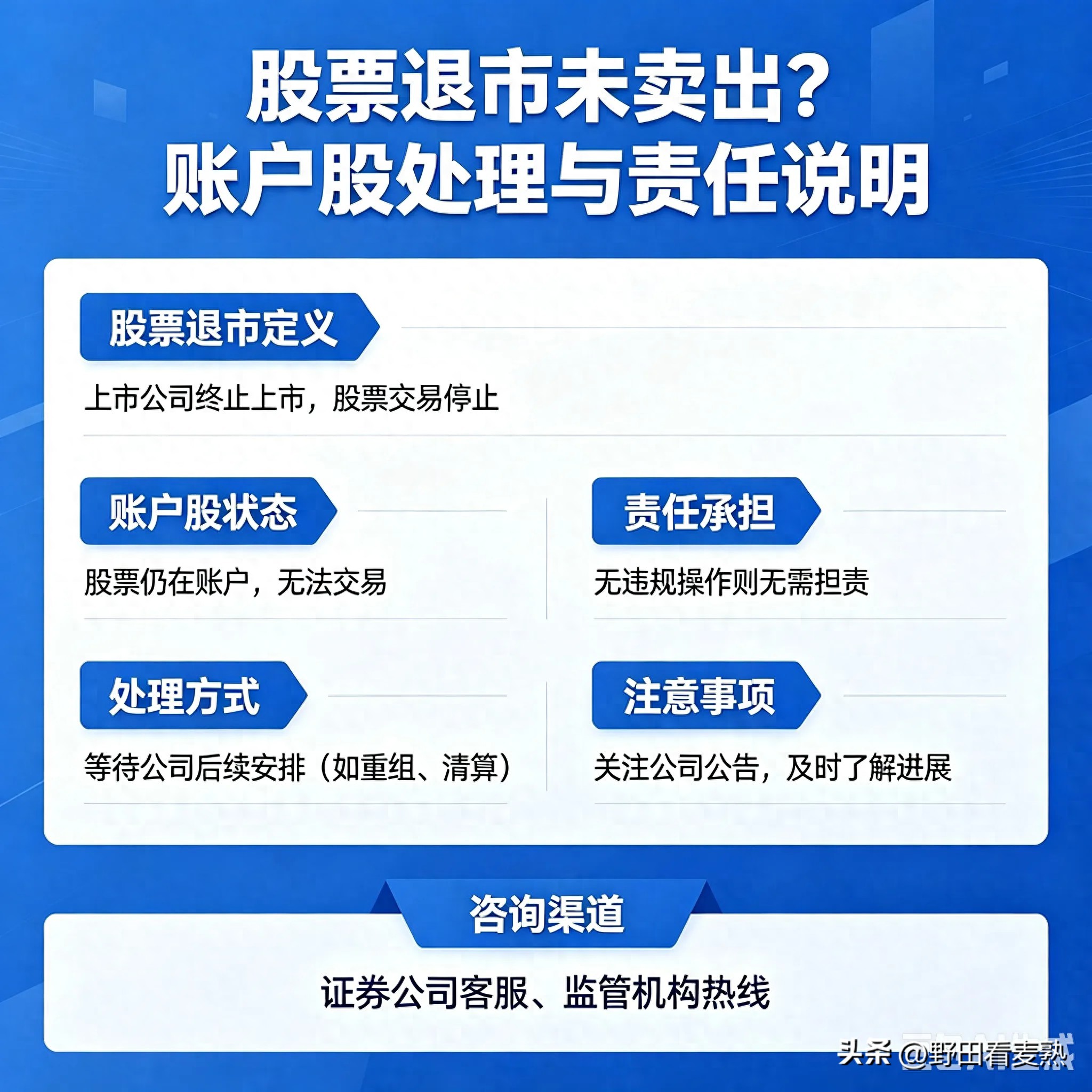 老三板股票能买吗？退市后个人财产不受影响